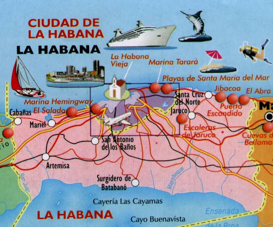kaart Havana rannad