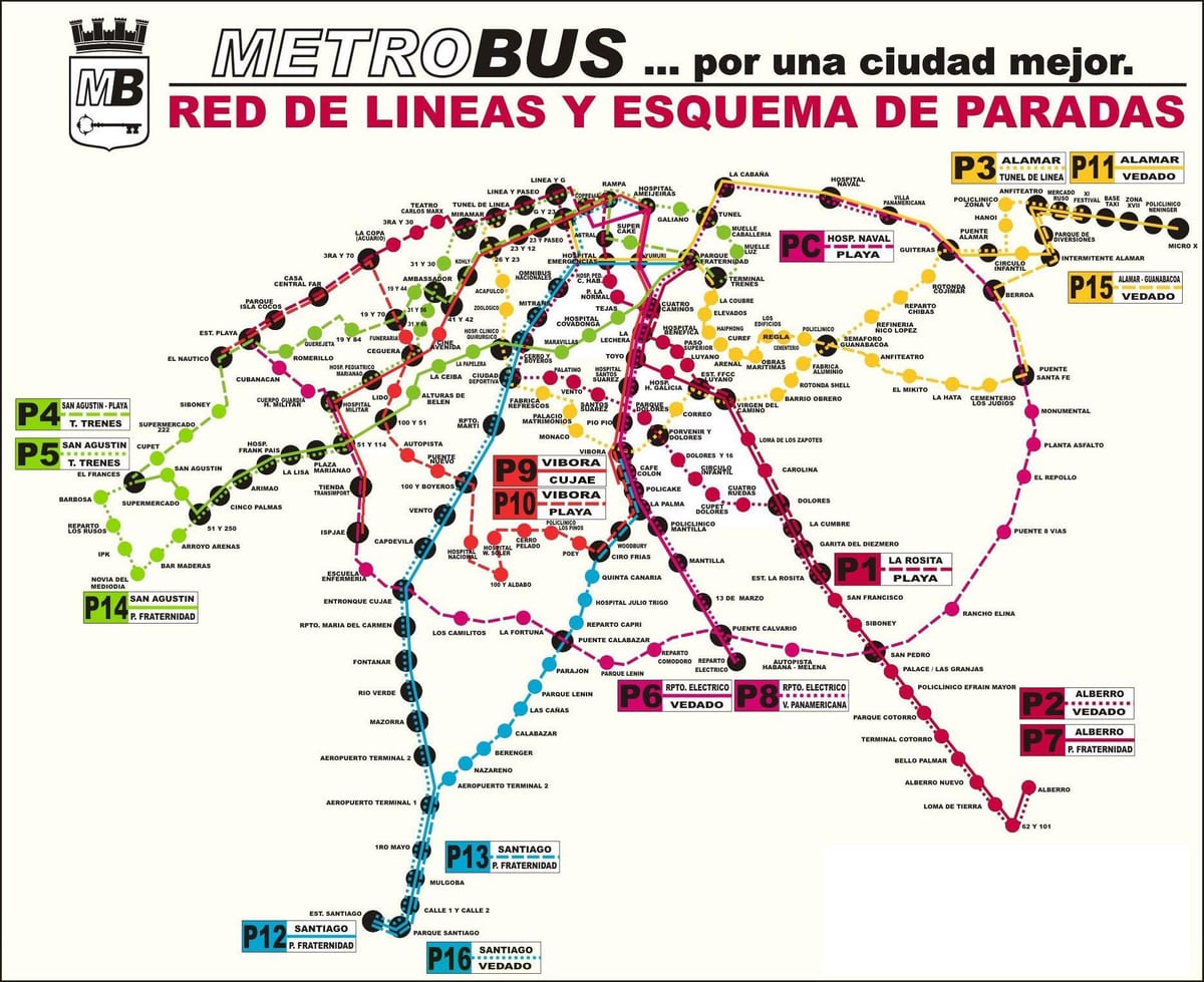 kaart viazul bussijaam Havana